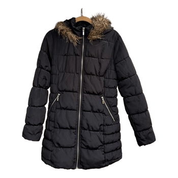 Black padded winter jacket