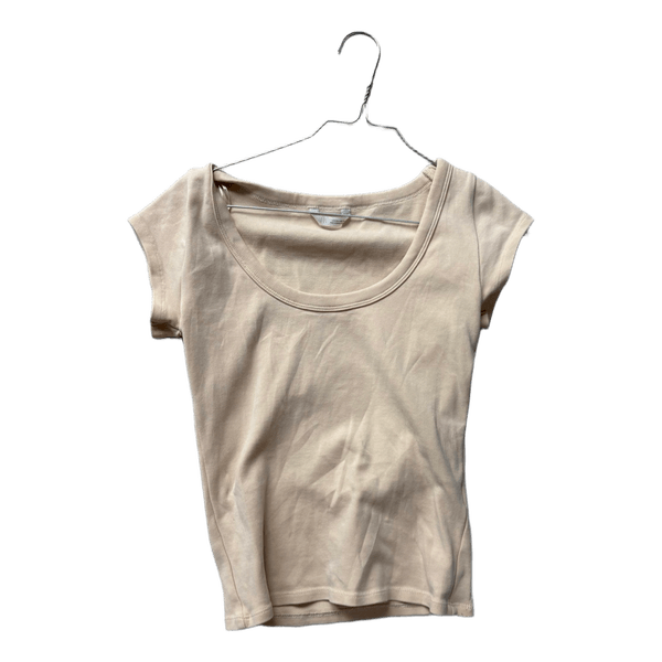 Beige kortærmet t-shirt