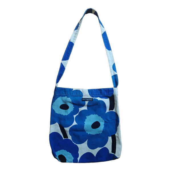 Marimekko blue canvas shoulder bag