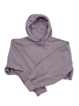 Lilac cropped hoodie sweatshirt