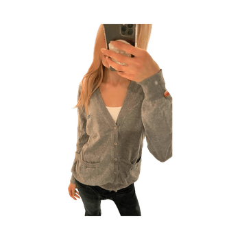 Harmaa neulecardigan