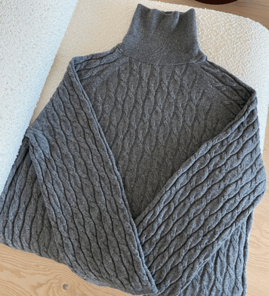 Cashmere cable sweater