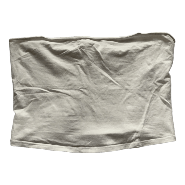 White strapless tube top