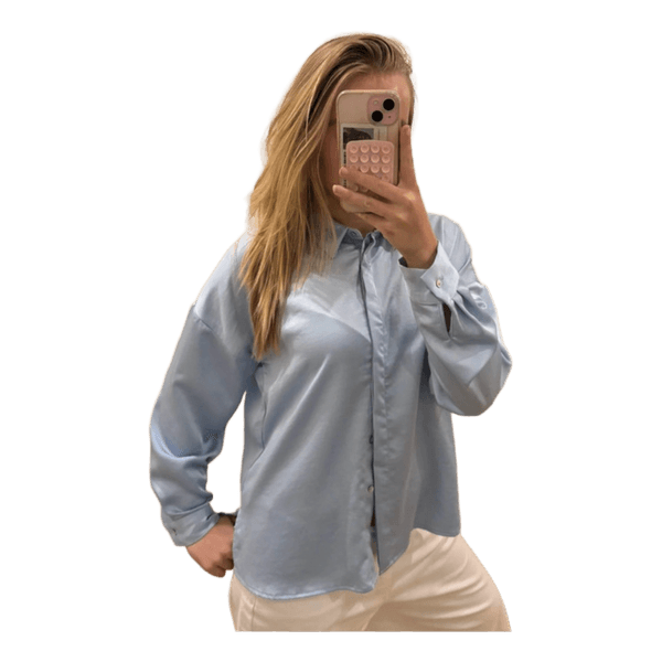 Blå Zara polyester skjorte