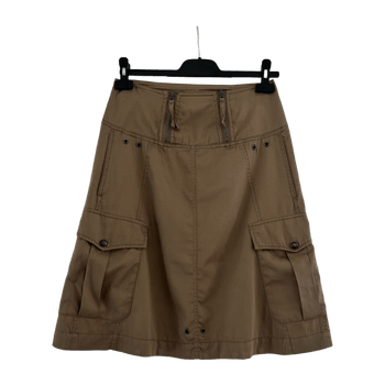 Hugo Boss Khaki Cargo-style Skirt with Pockets