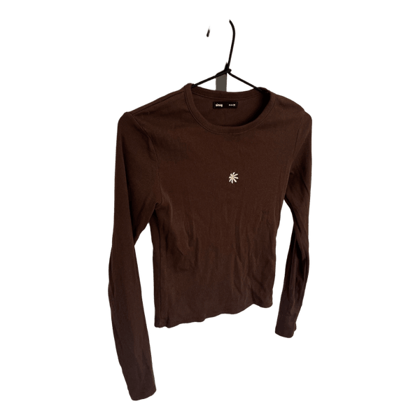 Brown long sleeve top