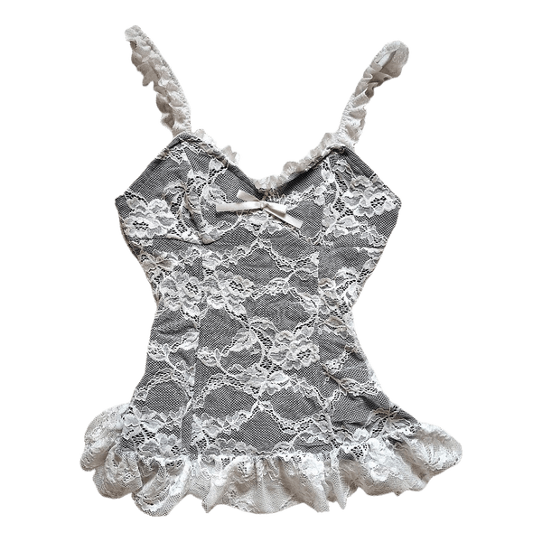 White lace camisole top