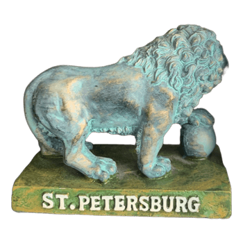 St Petersburg lion figurine souvenir