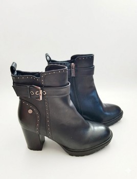 Black studded ankle boots