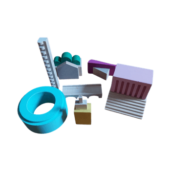 Helsinki made of wood block set