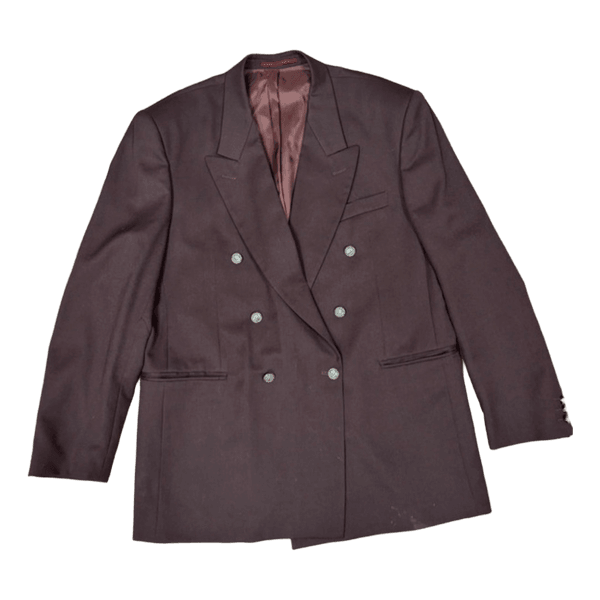 Burgundy double breasted blazer