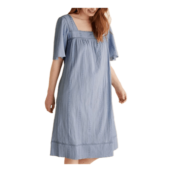 M&S Cotton Blend Lace Detail Midi Dress EU38 / UK10 Boho Coastal