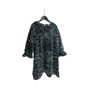 Black sequin party dress