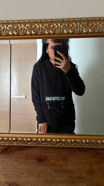 Black fleece hoodie