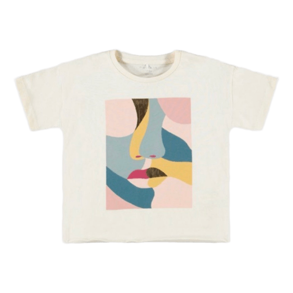 Hvid t-shirt med print