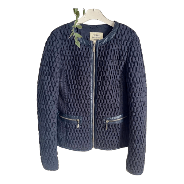 Black quilted zip jacket