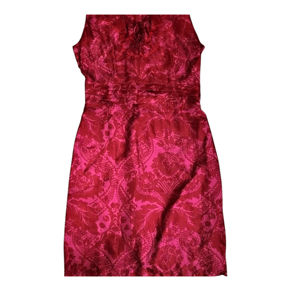 Red pink floral dress