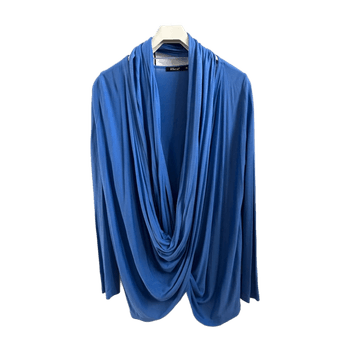 Blue draped cardigan