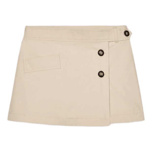 Beige nederdel med knapper