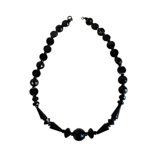 Black beaded necklace