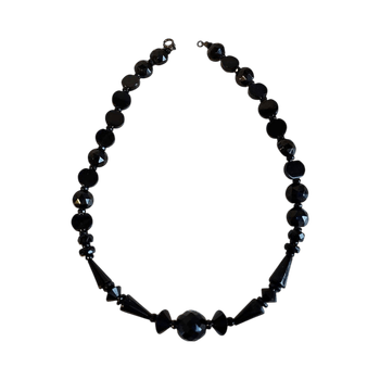 Black beaded necklace