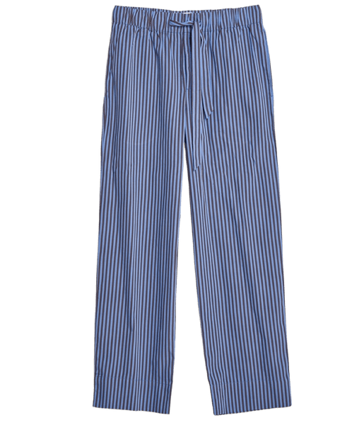Blue striped trousers