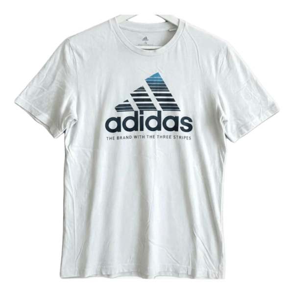 Adidas Retro Logo T-Shirt White/Dark blue Size S