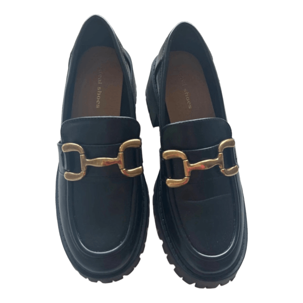 Sorte chunky loafers fra ideal shoes str. 38