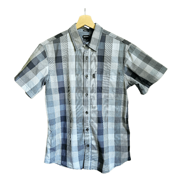 Dickies Modern Fit Plaid Short Sleeve Shirt Size S Cotton Stretch Workwear