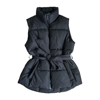 Black puffer vest