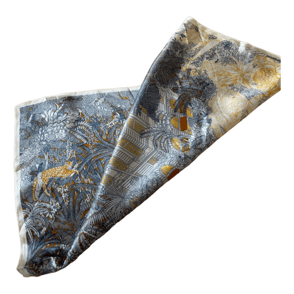Printed silk scarf