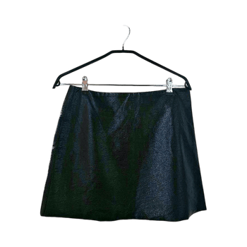 Black faux leather mini skirt & OtherStories 