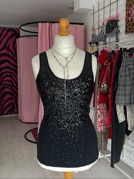 Bebe Black sequin tank top 🖤