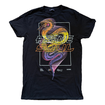 Black snake graphic t-shirt