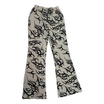 Tribal print flared trousers