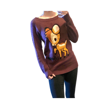 Purppura Disney Bambi neulepaita