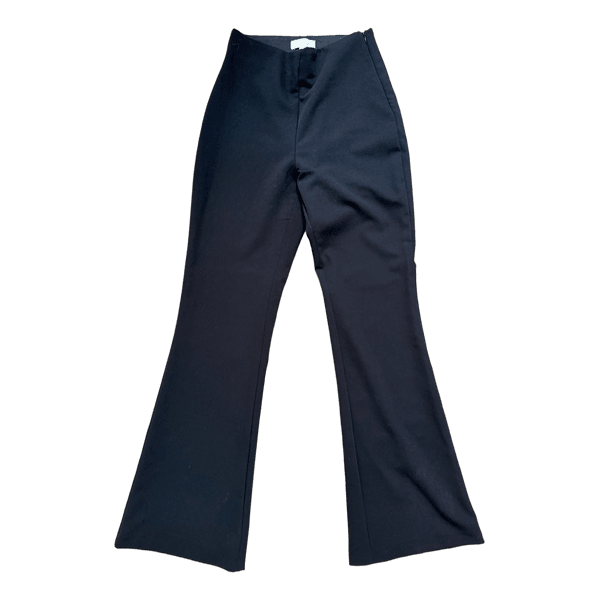 Black flared trousers