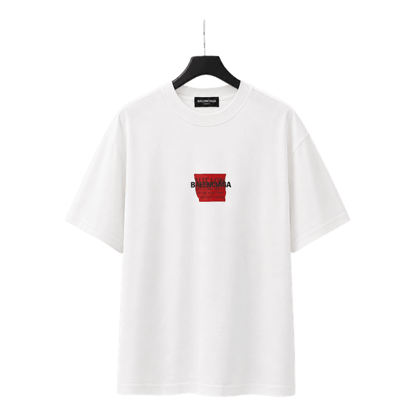 White Balenciaga logo t-shirt
