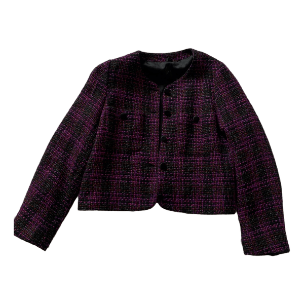 Purple tweed jacket