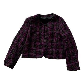 Purple tweed jacket