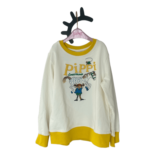 White yellow Pippi sweatshirt by Martinex