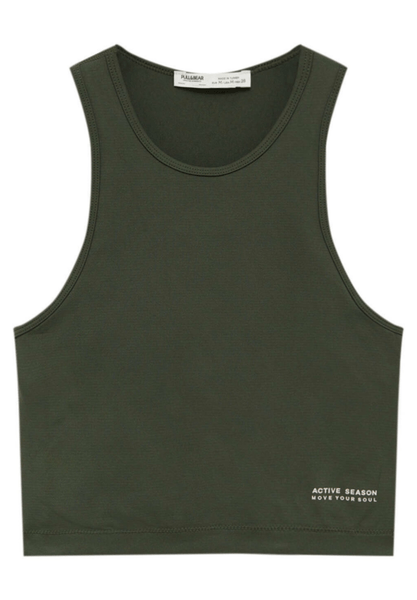 Mottled green top