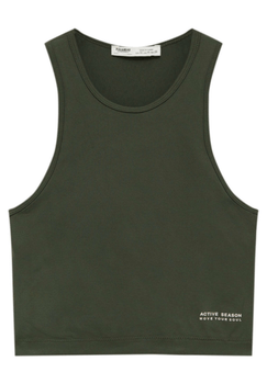 Mottled green top