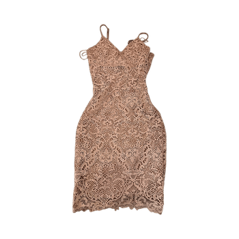 Nude lace bodycon dress