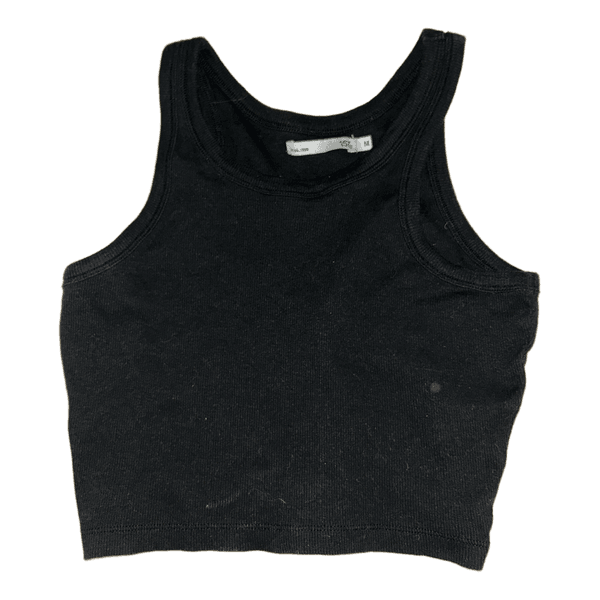 Black ribbed tank top