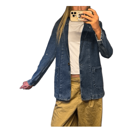 Blå denimblazer