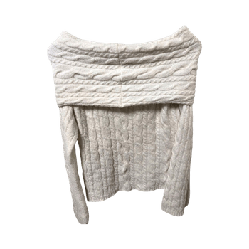 White off-shoulder sweater