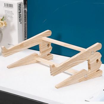 Universal wood laptop stand