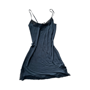 Musta silkkinen  slip-mekko