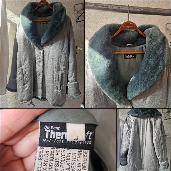 K: L vintage oversize talvitakki takki vaate naisten